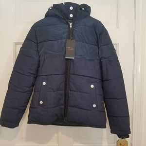 ZARA MAN PUFFER COAT WITH HOOD